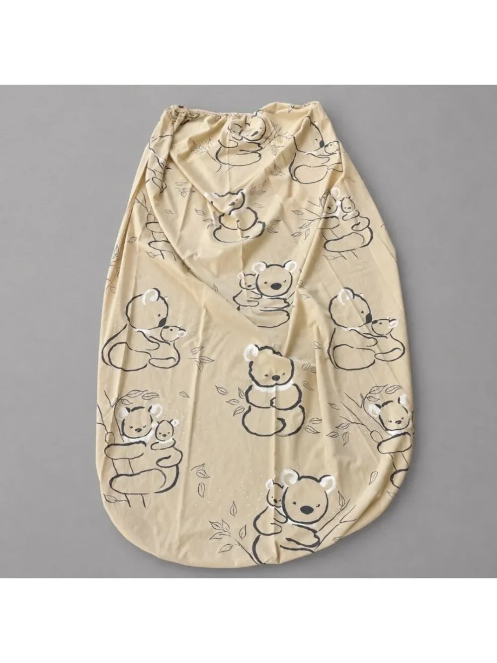 Vintage 70s SPRINGMAID Alex West Twin Size Fitted Sheet Koala Bear Mom & Baby